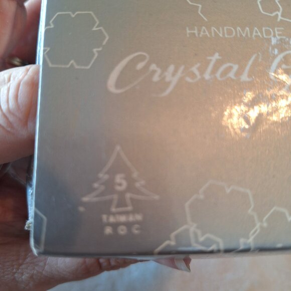 Vintage Handmade Crystal Glass 5" Christmas Tree Made In Taiwan‎ - Picture 7 of 7